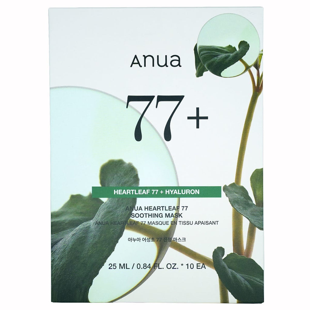 ANUA Heartleaf 77% Soothing Mask 10 Sheets — authentic Hong Kong health & beauty
