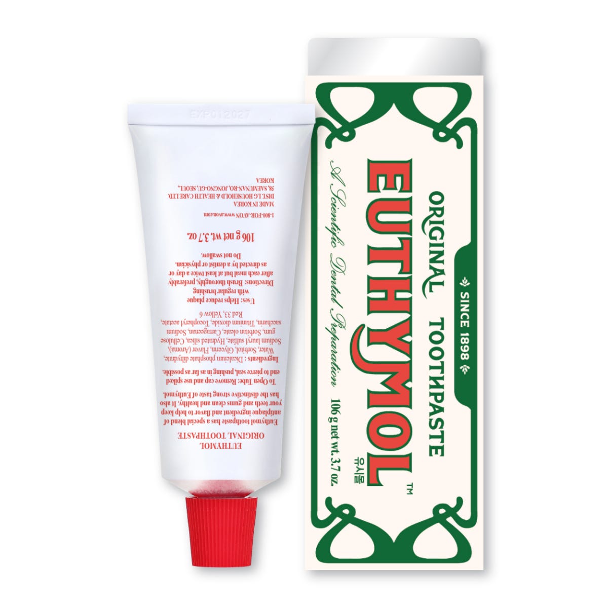 EUTHYMOL經典牙膏106克 — authentic Hong Kong health & beauty