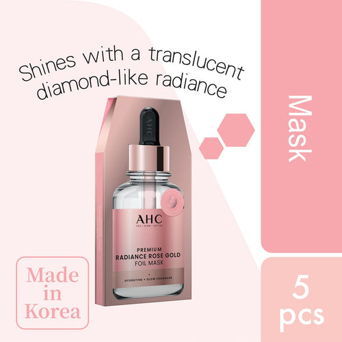 AHC Rose Gold warming Radiance Mask 5 Sheets — authentic Hong Kong health & beauty