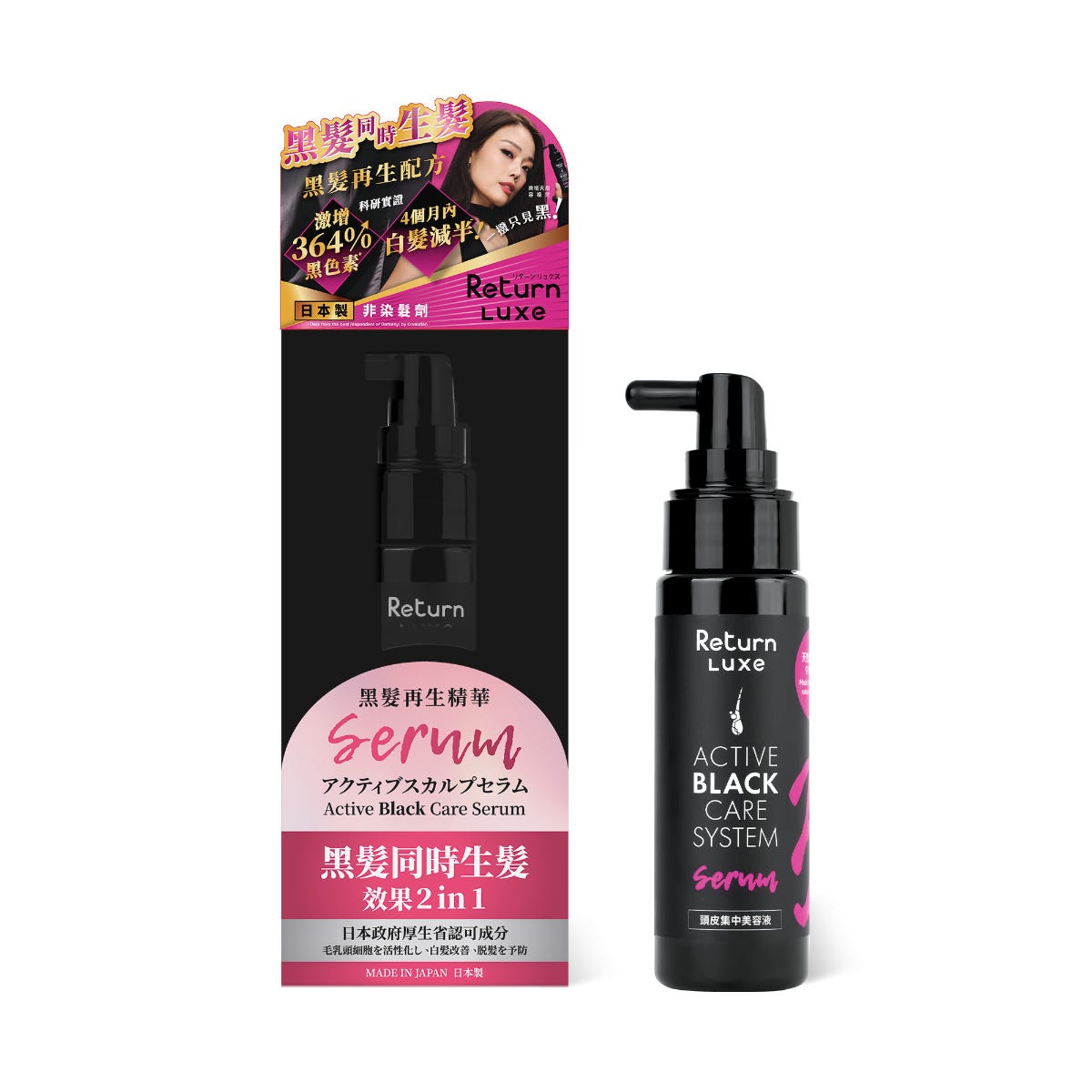 Return Black Hair Regrowth Serum 50ml — authentic Hong Kong health & beauty