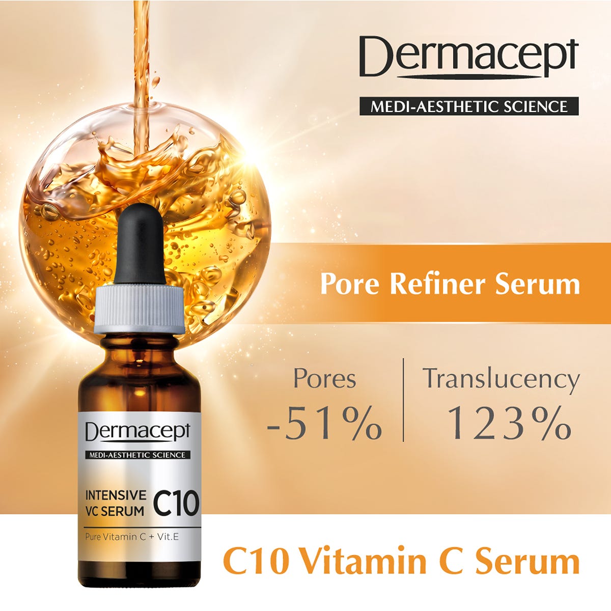 Dermacept C10 Pure Vitamin C Serum 26ml — authentic Hong Kong health & beauty