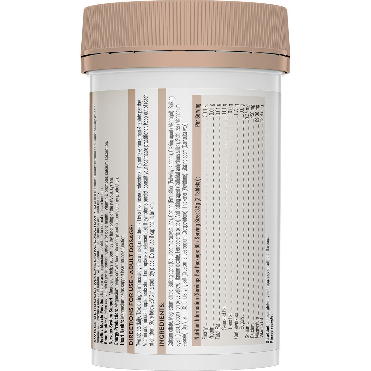 Swisse Ultiboost Magnesium Calcium + Vitamin D3 120 Tablets — authentic Hong Kong health & beauty