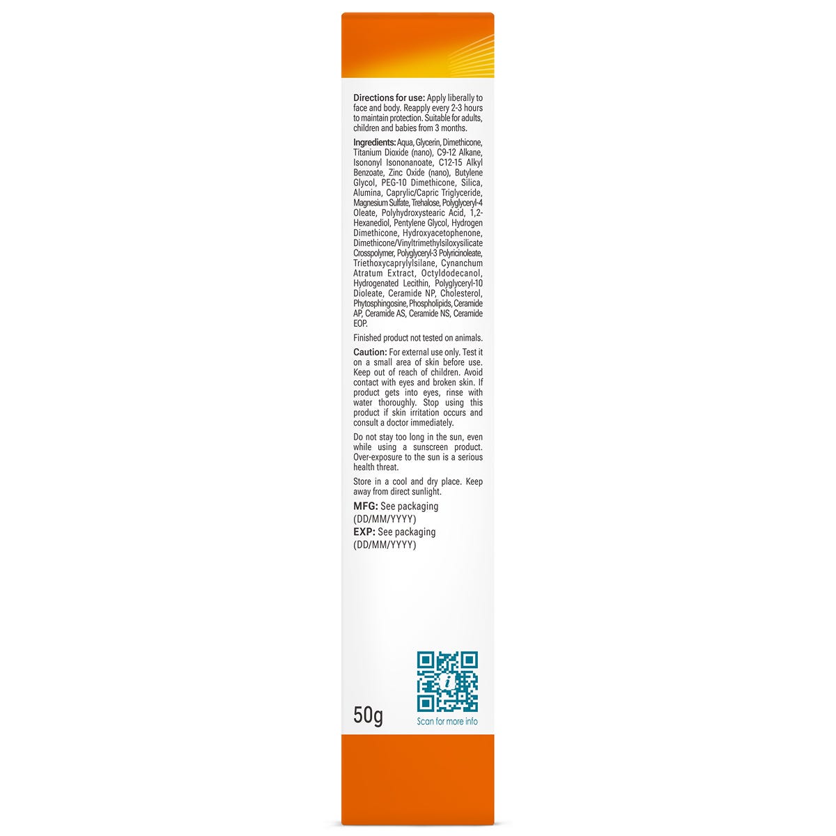 Clera Cera物理全效防曬乳SPF50 PA+++ 50克 — authentic Hong Kong health & beauty