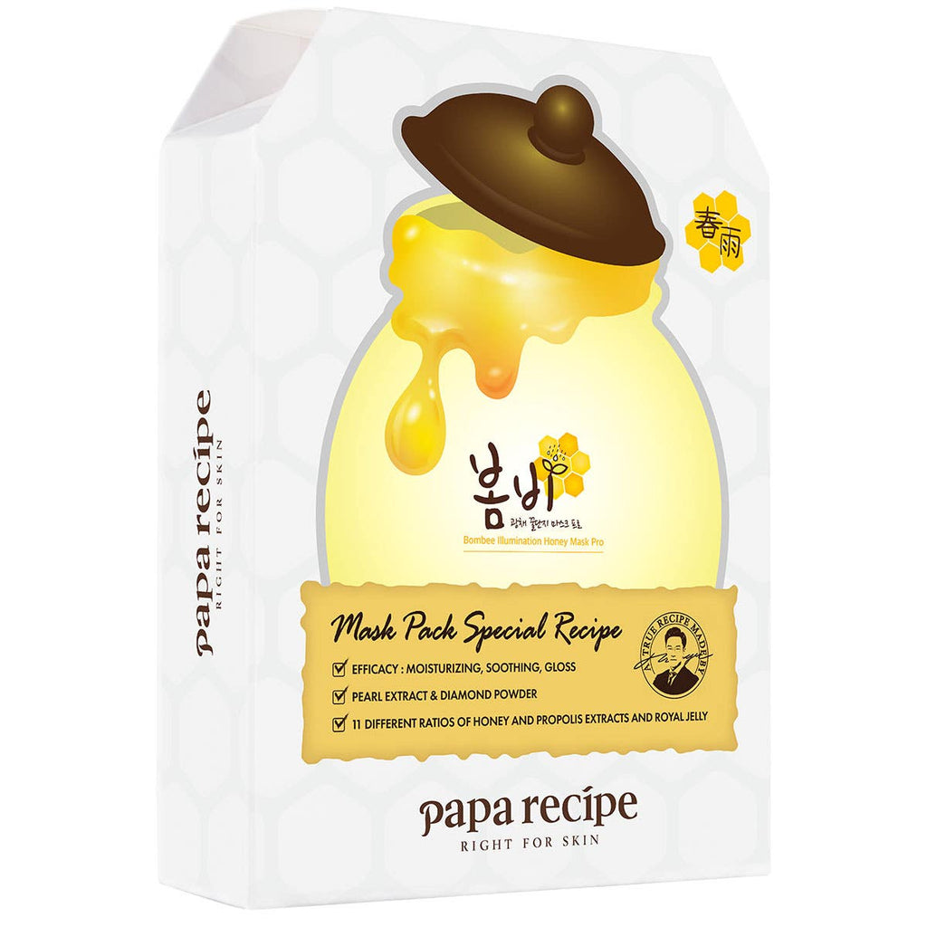 Papa Recipe Bombee Honey Glow Mask 25g x 10 Sheets — authentic Hong Kong health & beauty