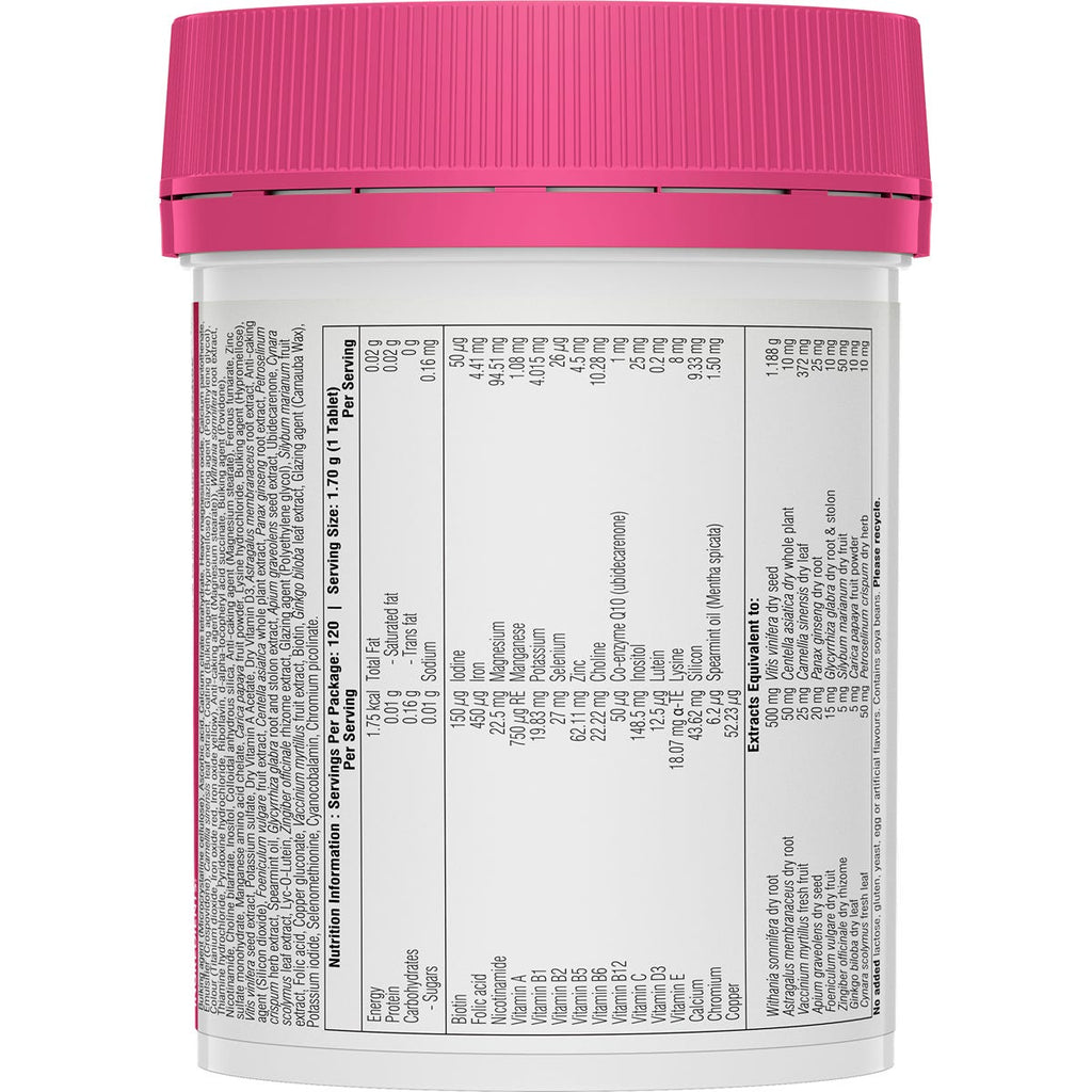 Swisse Ultivite Women's Multivitamin 120 Tablets — authentic Hong Kong health & beauty