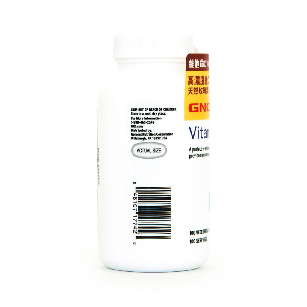 GNC Vitamin C 1000mg with Rosehip 100 Capsules — authentic Hong Kong health & beauty