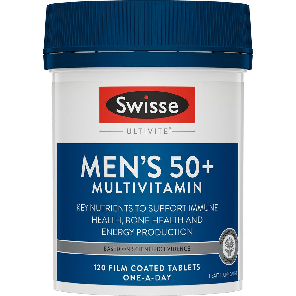 Swisse Ultivite 50+ Men's Multivitamin 120 Tablets — authentic Hong Kong health & beauty