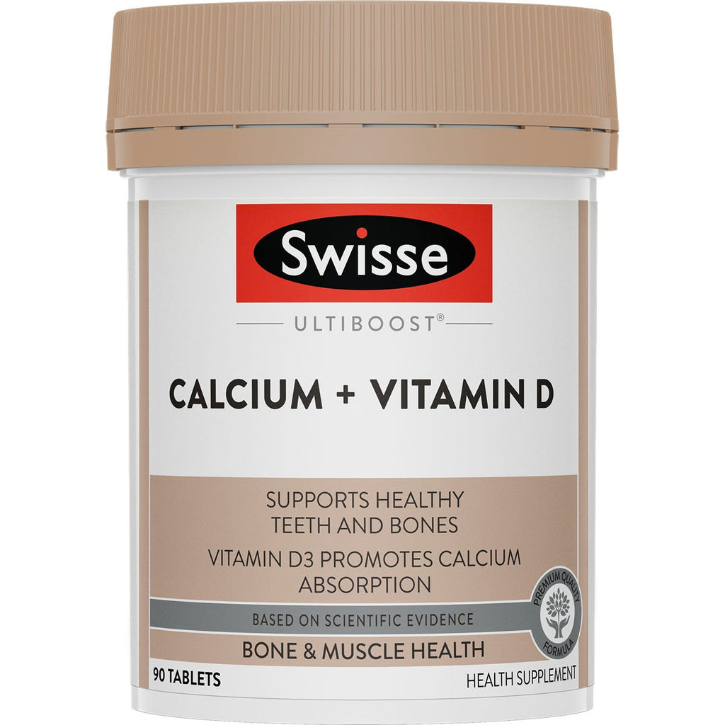Swisse Ultiboost Calcium + Vitamin D 90 Tablets — authentic Hong Kong health & beauty