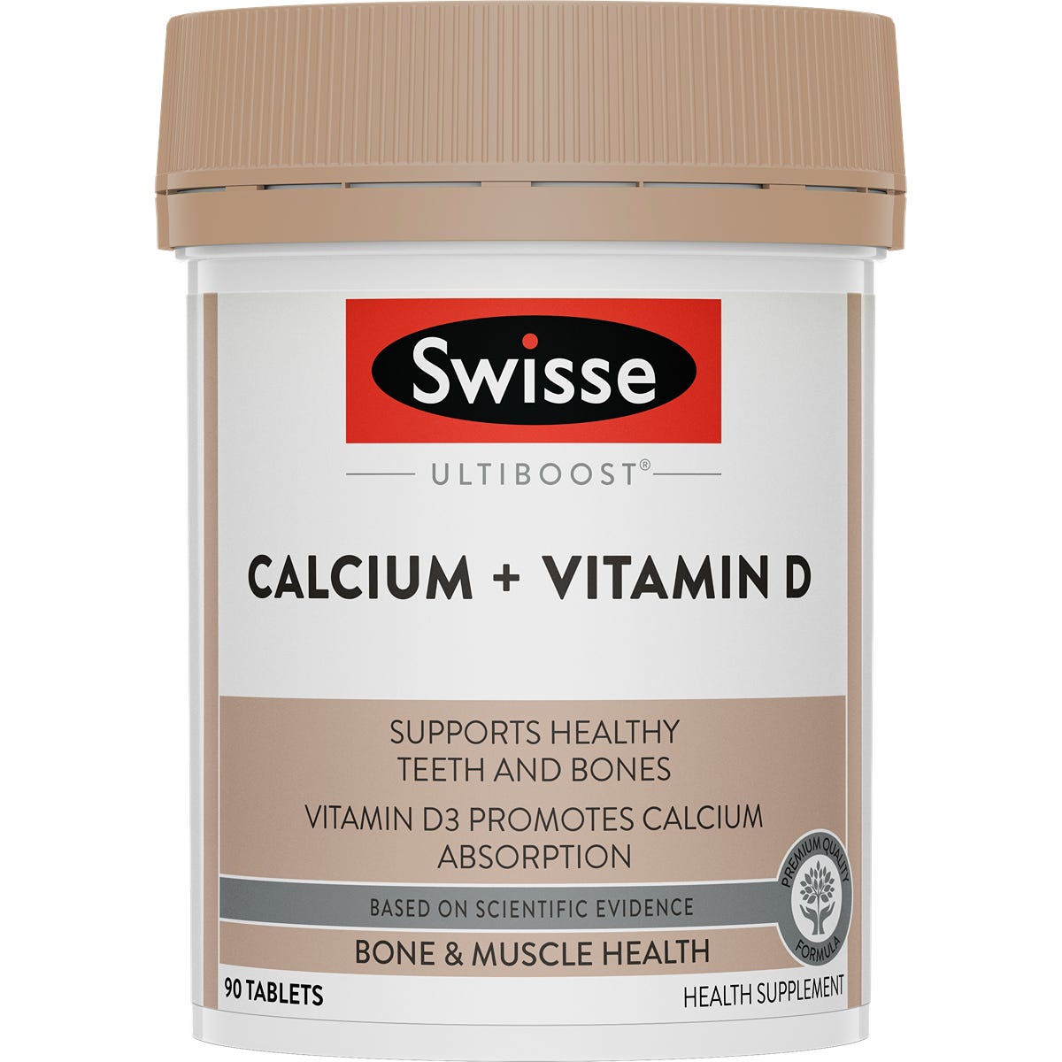 Swisse Ultiboost Calcium + Vitamin D 90 Tablets — authentic Hong Kong health & beauty