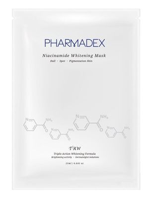 Pharmadex TAW Niacinamide Whitening Mask 15ml x 10pcs — authentic Hong Kong health & beauty