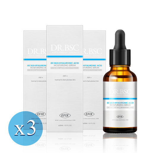 DR.BSC 8X Silk+Hyaluronic Acid Moisturizing Serum(Plus Blue Copper Peptide) 30ml X3 — authentic Hong Kong health & beauty