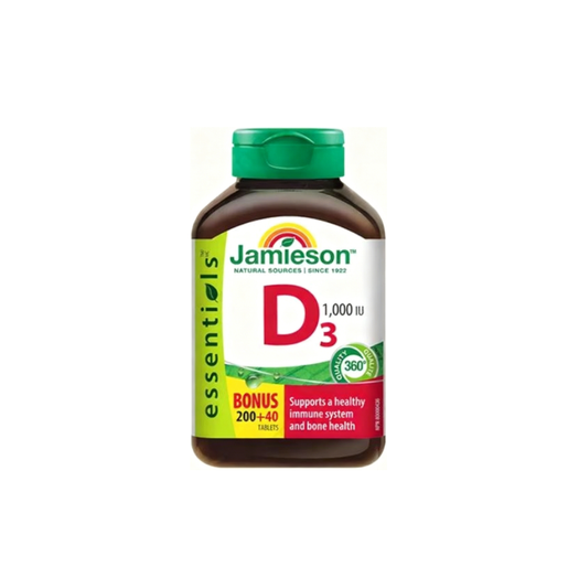 Jamieson Vitamin D3 (1000 IU) 240 tablets (Value Pack) (RANDOM Packing) — authentic Hong Kong health & beauty