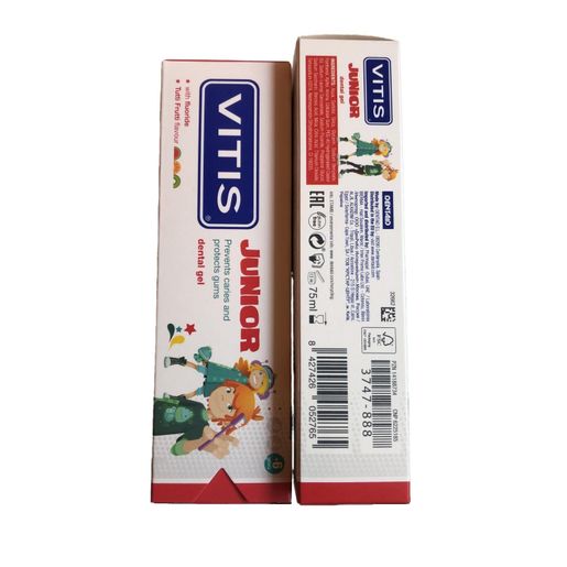 VITIS VITIS Junior Dental Gel 2x75ml Prevents Caries & Protects Gums — authentic Hong Kong health & beauty