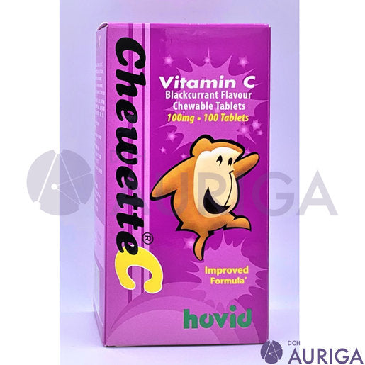 Chewette C Vitamin C tablets (Blackcurrent flavor) — authentic Hong Kong health & beauty