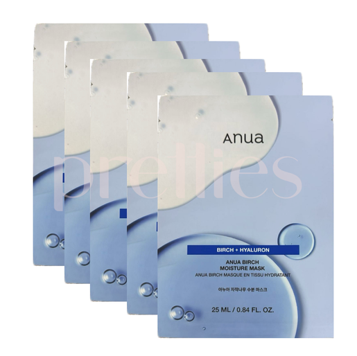 Anua Birch Moisture Sheet Mask 25ml x5pc (RandomVersion)EXP:2027APR04 — authentic Hong Kong health & beauty