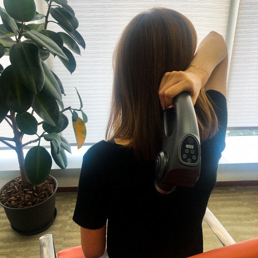 ion Light weight muscle fascia massage gun-small elephant shape curved handle design — authentic Hong Kong health & beauty