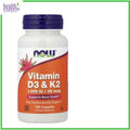 NOW Foods NOW Foods Vitamin D3 & K2 1000IU 120 Capsules [Genuine Goods] — authentic Hong Kong health & beauty