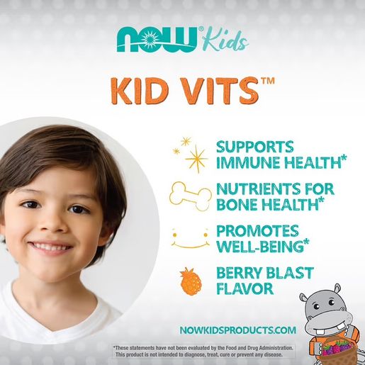 NOW Foods NOW Foods, Kids, Kid Vits™, Berry Lemonade, 120 Chewable Tablets (EXP: 04/2027*) — authentic Hong Kong health & beauty