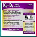 Webber Naturals Webber Naturals Vitamin K2 + D3 120 mcg/1000 IU 220 Capsules Value size — authentic Hong Kong health & beauty