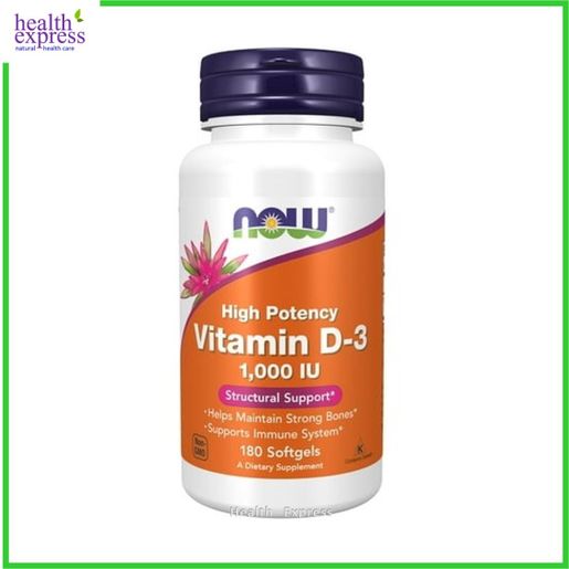 NOW Foods Now High Potency Vitamin D-3 1,000 IU 180 Softgels (RANDOM Packing) [Genuine Goods]#365 — authentic Hong Kong health & beauty