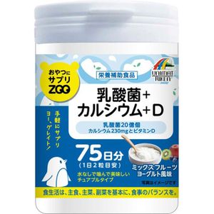 UNIMAT RIKEN Zoo Chewable Lactic Acid Bacteria + Calcium + Vitamin D (150 Tablets) Parallel Imports Products — authentic Hong Kong health & beauty