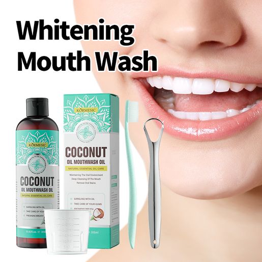 KORMESIC Coconut oil mouthwash, fresh mint flavor, whitening teeth and removing breath, set: — authentic Hong Kong health & beauty