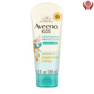 Aveeno baby Aveeno Kids Continuous Protection Mineral Sunscreen, SPF 50, 88 ml — authentic Hong Kong health & beauty