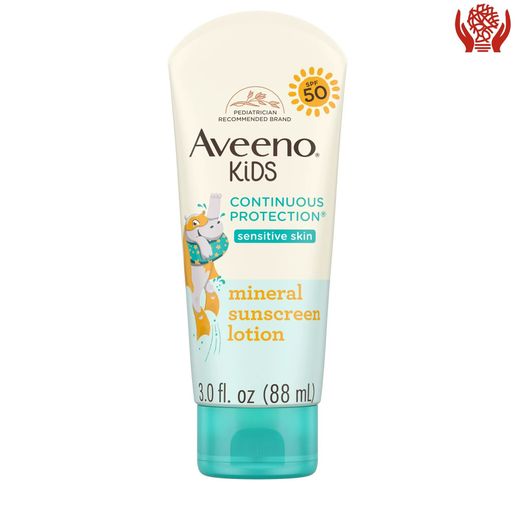 Aveeno baby Aveeno Kids Continuous Protection Mineral Sunscreen, SPF 50, 88 ml — authentic Hong Kong health & beauty