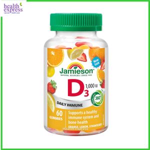 Jamieson Vitamin D3 (1000 IU) Gummies 60 Gummies (RANDOM Packing) [Parallel Goods]#JM7068 — authentic Hong Kong health & beauty