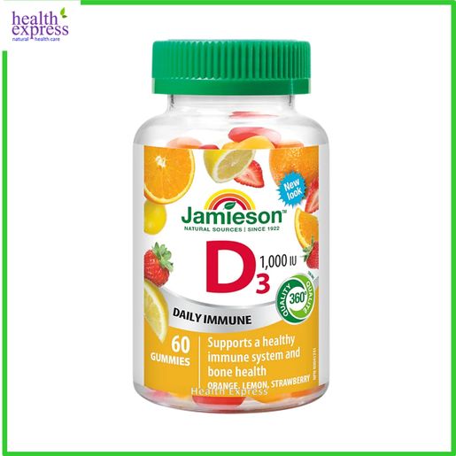 Jamieson Vitamin D3 (1000 IU) Gummies 60 Gummies (RANDOM Packing) [Parallel Goods]#JM7068 — authentic Hong Kong health & beauty