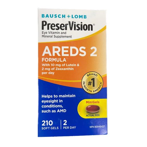 博士倫 PreserVision AREDS 2 Formula 210 Softgels Lutein Zeaxanthin Vitamins Various Packing (EXP: 11/2027) — authentic Hong Kong health & beauty