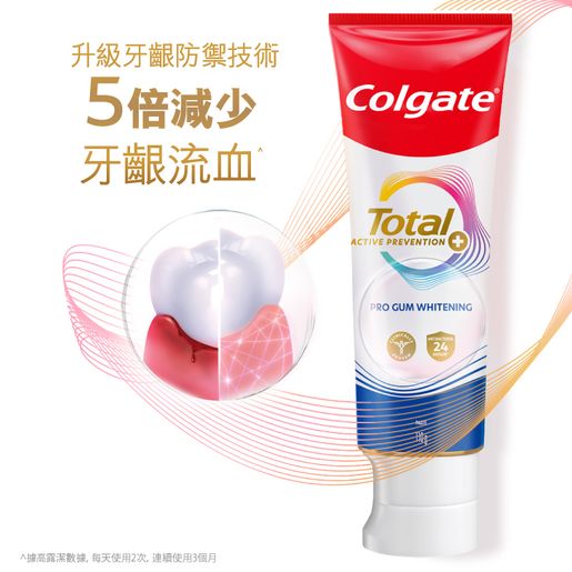 高露潔 [4pcs Combo] Total Pro Breath Health Whitening Reduce Gum Bleeding & Fight Bad Breath TP (Random Del — authentic Hong Kong health & beauty