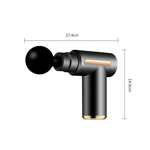 屯京 Mini Fascia Gun Massage Gun 3200 RPM Black 6-speed Variable Speed Motor 4 massage heads ABS Material Lightweight Portable — authentic Hong Kong health & beauty