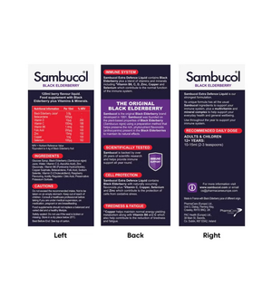 Sambucol Black Elderberry Syrup Vit C Zinc Sambucol Extra Defence 120ml France Parallel Import Exp:2028-07-31 — authentic Hong Kong health & beauty