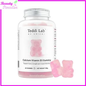 Unichi Unichi Teddi Lab Calcium Vitamin D3 Gummy Strawberry & Yogurt Flavour 60 Gummies — authentic Hong Kong health & beauty