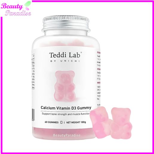 Unichi Unichi Teddi Lab Calcium Vitamin D3 Gummy Strawberry & Yogurt Flavour 60 Gummies — authentic Hong Kong health & beauty