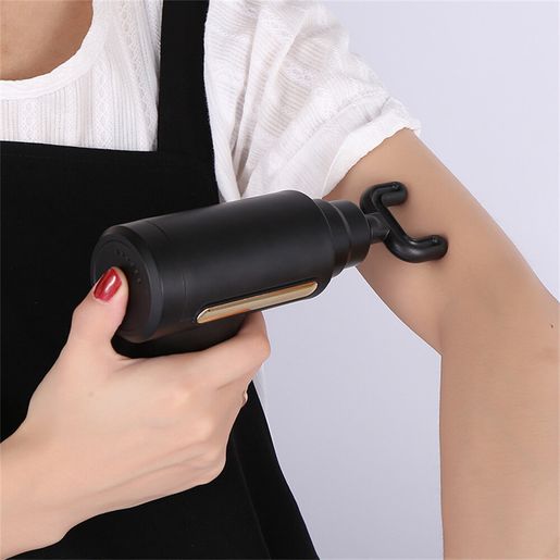 屯京 Mini Fascia Gun Massage Gun 3200 RPM Black 6-speed Variable Speed Motor 4 massage heads ABS Material Lightweight Portable — authentic Hong Kong health & beauty