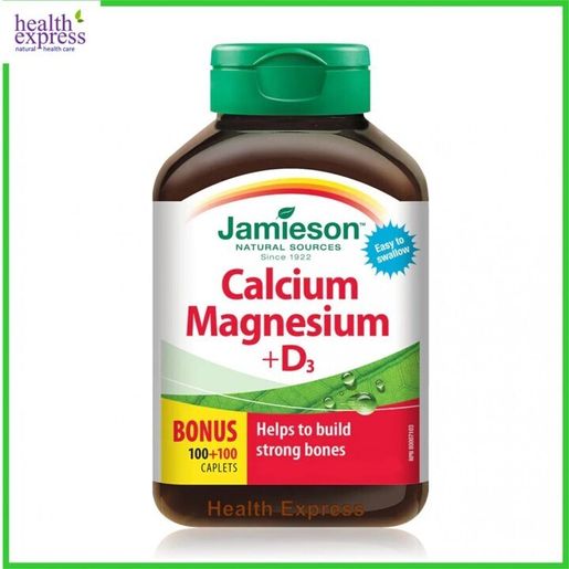 Jamieson Calcium Mangesium + Vitamin D3 200 caplets [Parallel Goods] — authentic Hong Kong health & beauty