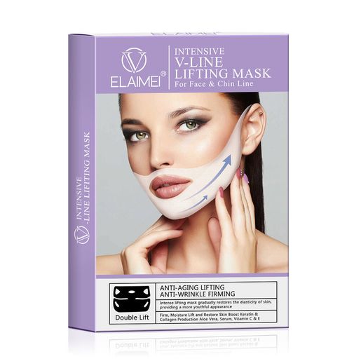 ELAIMEI Intensive V-LINE lifting mask For Face & Chin line #thin face#mask#firming#moisturizing#light lines — authentic Hong Kong health & beauty