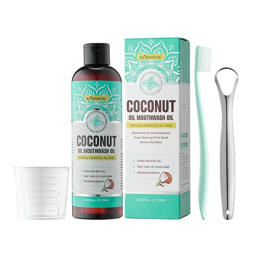 KORMESIC Coconut oil mouthwash, fresh mint flavor, whitening teeth and removing breath, set: — authentic Hong Kong health & beauty