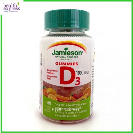 Jamieson Vitamin D3 (1000 IU) Gummies 60 Gummies (RANDOM Packing) [Parallel Goods]#JM7068 — authentic Hong Kong health & beauty