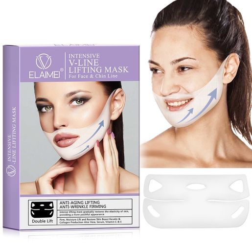 ELAIMEI Intensive V-LINE lifting mask For Face & Chin line #thin face#mask#firming#moisturizing#light lines — authentic Hong Kong health & beauty