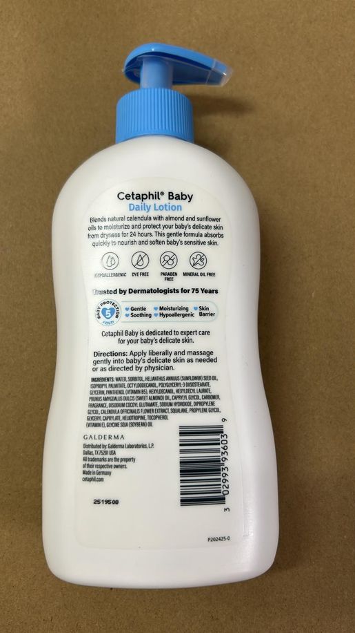 舒特膚 Cetaphil Baby Daily Lotion with Organic Calendula 399ml (13.5 FL OZ) — authentic Hong Kong health & beauty