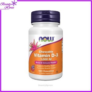 NOW Foods Chewable Vitamin D-3 1,000 IU 180 Chewables [Genuine Goods] — authentic Hong Kong health & beauty
