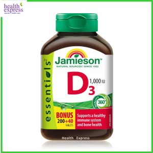 Jamieson Vitamin D3 (1000 IU) 240 tablets (Value Pack) (RANDOM Packing) [Parallel Goods] — authentic Hong Kong health & beauty