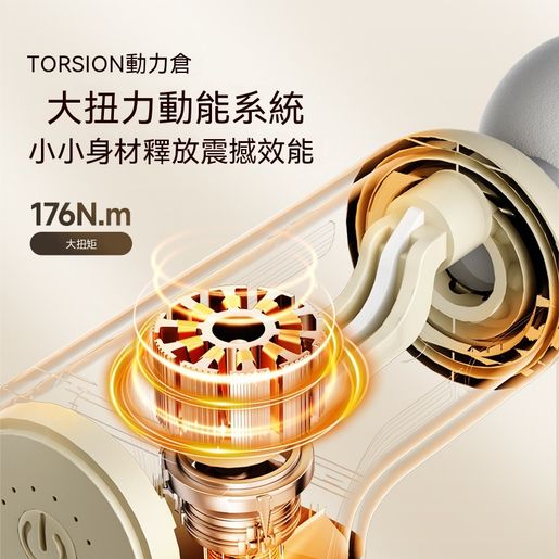 奧克斯 AUX P60 Mini Massage Gun, 14kg Force, 6 Speeds, Quiet 40dB, Portable, Muscle Recovery — authentic Hong Kong health & beauty