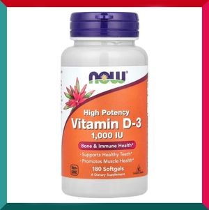 NOW Foods Now High Potency Vitamin D-3 1,000 IU 180 Softgels (EXP:31/03/2029) — authentic Hong Kong health & beauty