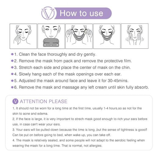 ELAIMEI Intensive V-LINE lifting mask For Face & Chin line #thin face#mask#firming#moisturizing#light lines — authentic Hong Kong health & beauty