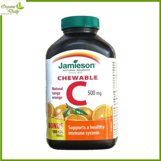Jamieson Jamieson Chewable Vitamin C Orange (500 mg)120 tablets(RANDOM Packing)[Parallel Goods] — authentic Hong Kong health & beauty
