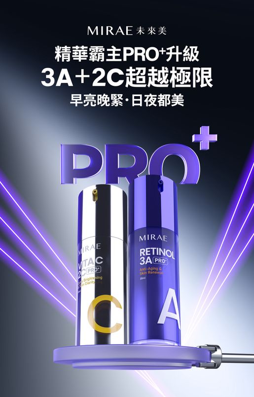 未來美 New Upgraded PRO+ Day C Night A★(3A Resurfacing & Firming Serum + 2C Brightening & Spot-Corr — authentic Hong Kong health & beauty
